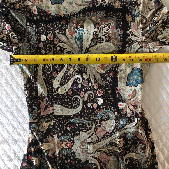 ETRO Milano Paisley Jersey Wrap Dress Size US 10/IT 46 - Picture 14 of 15